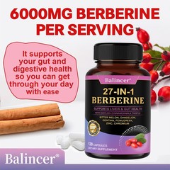 Berberine Supplement Enhance Immune Function Antioxidants 30/60/120 Capsules