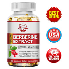 Premium Berberine HCL 1200mg High Potency Anti-inflammatory,Blood Sugar Support