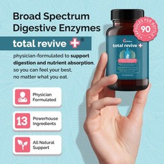 UpWellness Total Revive+ Digestive Enzymes Broad-Spectrum Gut Health Nutrient Ab
