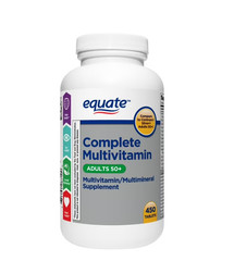 Equate Complete Multivitamin/Multimineral Supplement Tablets, Adults 50+, 2PACK