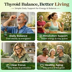 Thyroid Support Supplement Metabolism Booster, Energy, Brain Fog & Thinning Hair