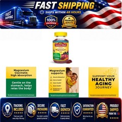 Nature Made Magnesium Glycinate Gummies 100mg – 40 Count – Muscle & Heart