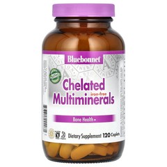 2 X Bluebonnet Nutrition, Chelated Multiminerals, Iron Free, 120 Caplets