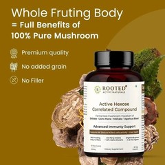 Rooted Active’s Organic Active Hexose Correlated Compound (60 Capsules) g575