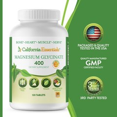 California Essentials Magnesium Glycinate 400 – 120 Tablets – Free Shipping