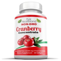 Cranberry Concentrate Softgels 252mg | 50:1 Extract | 60 Easy Swallow Capsules