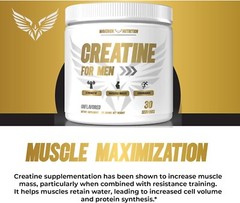 Men’s Monohydrate Creatine Powder Unflavored 5 Grams Per Serving- Muscle Builder