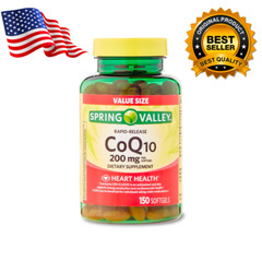 Spring Valley CoQ10 Rapid Release Dietary Supplement Softgels 200mg 150 Count