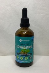 ASHWAGANDHA LIQIUID DROPS BY 360 NUTRITION (4 FL. OZ BOTTLE WITH DROPPER)