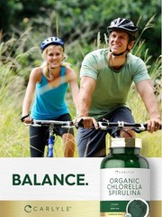 Organic Chlorella Spirulina Tablets | 1300 Count | 50/50 Blend | Non-Gmo