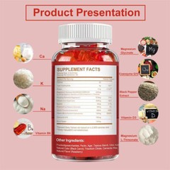 Magnesium Glycinate Advanced Complex Formula Gummies With Vitamin D3 Strong Bone