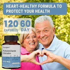 Potassium Citrate Supplement Heart & Joint Health 30/60/120 Capsules Gluten-Free