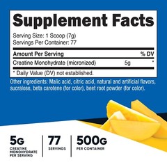 Nutricost Creatine Monohydrate Powder (500G) (Pineapple Mango)