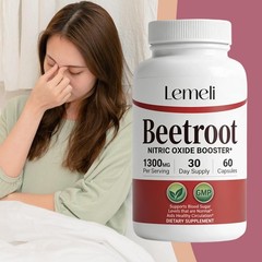 Lemeli Beetroot Capsules Extract 1300mg Pure Non-GMO & Gluten Free Beet Root
