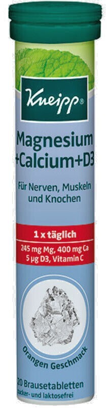 1 x 20 Kneipp Magnesium + Calcium + D3 effervescent tablets New from Germany