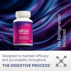 Mega SporeBiotic Spore Probiotic 4 Billion CFU Gut Immune Support 60 Capsules