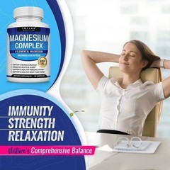 NEW Magnesium complex supplement: 1000mg of 8-element magnesium, 90 capsules–