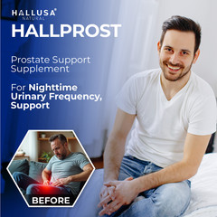HALLPROST – Inflamed Prostate – Prostatitis – BPH – Urinary Function – 60 Cap