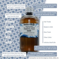 MediSILVER® CLEAR Immunity Booster True Free-Ionic Silver Ag++ Nutrient: 5 Gal