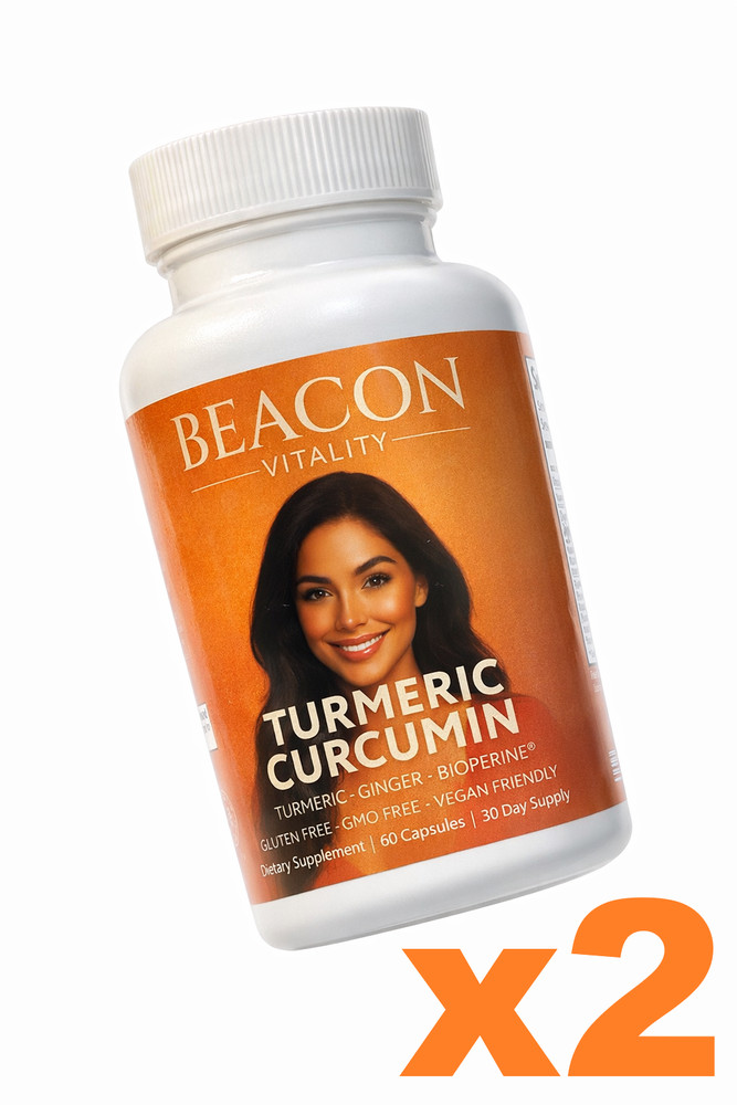 Turmeric+Ginger+Curcumin+Pepper Combo -Premium Quality Ingredients – QTY: 2