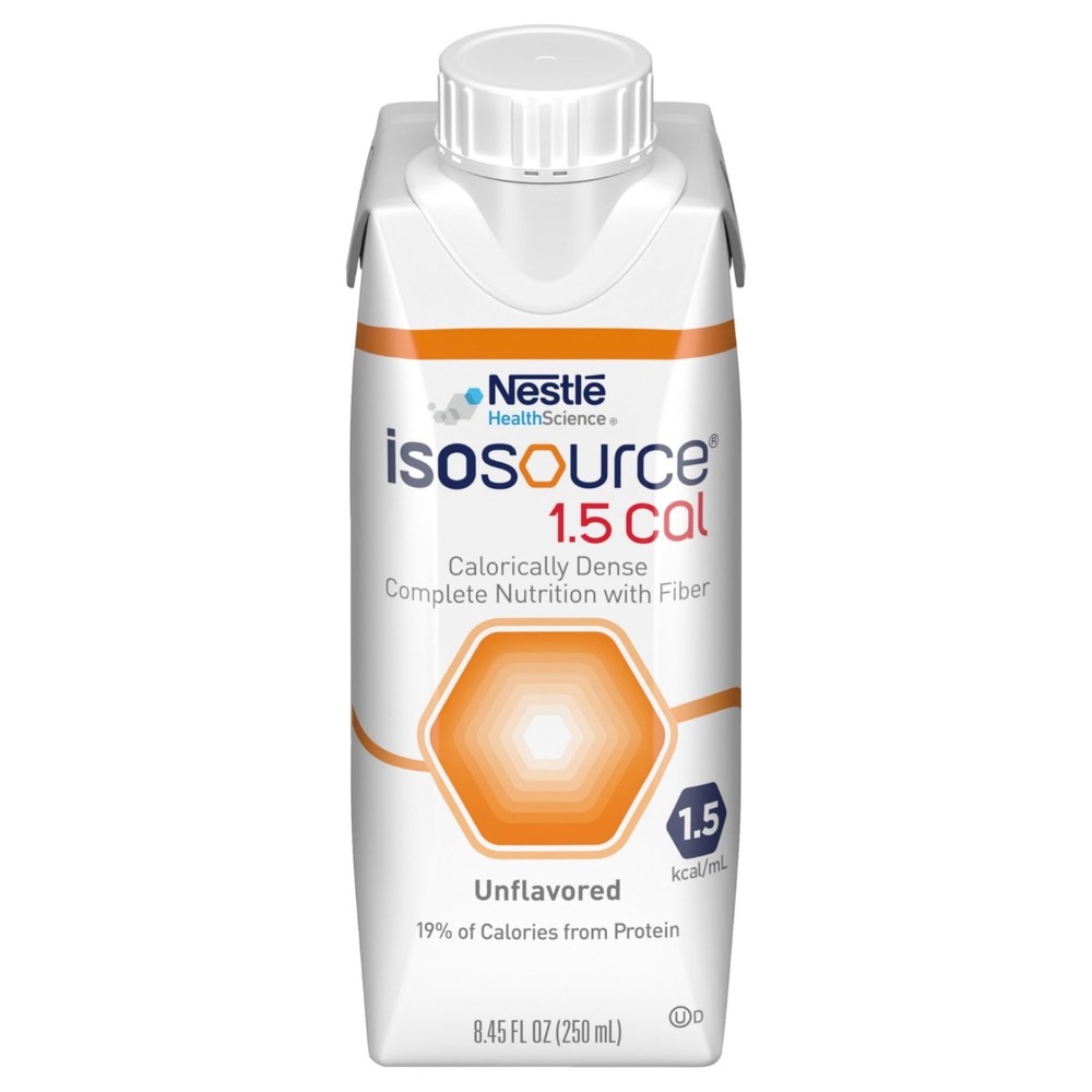 NESTLE (24 Pack) Isosource 1.5 Cal Nutrition Drink 8 fl oz Unflavored G12591414