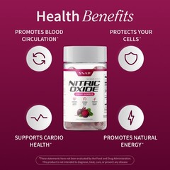 Snap Supplements Nitric Oxide Beet Root Gummies SF, Cherry & Peach, Heart Health