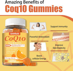 2 Pack Coq10 500MG Gummies – plus Omega-3, Magnesium, Vitamin B3 & Zinc – 3X Bet