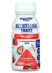 Equate Nutritional Shake Plus Strawberry 8oz 24 Count