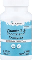 Vitacost Vitamin E & Tocotrienol Complex – 60 Liquid Vegetarian Capsules
