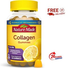 Nature Made Collagen Gummies with Vitamin C, Zinc and Biotin, Hydrolyzed Collage