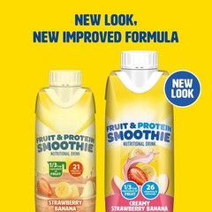 Breakfast Essentials Fruit and Protein Smoothie, Creamy Strawberry Banana