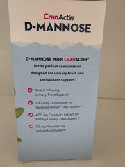 Solaray D-Mannose, 120 Caps, CranActin Cranberry Extract 1000mg