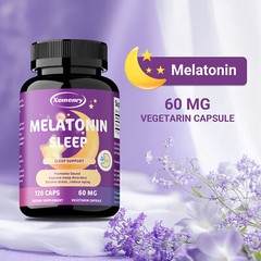 Melatonin 60mg – Night Sleep Aid, Fall Asleep Faster, Improve Sleep Quality