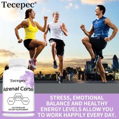 Adrenal Cortex Supplements Balanced Energy Support Immune System 120 Pills US