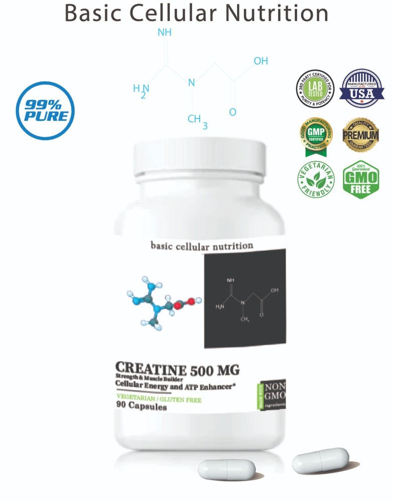BasicCellularNutrition Creatine 500 MG 90 Capsules