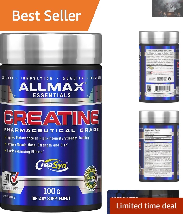 Unflavored Instantized Creatine Monohydrate – 100g Powder for Enhanced Energy