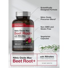 Horbäach Nitric Oxide Beet Root,for Men & Women, Vegetarian, Non-GMO