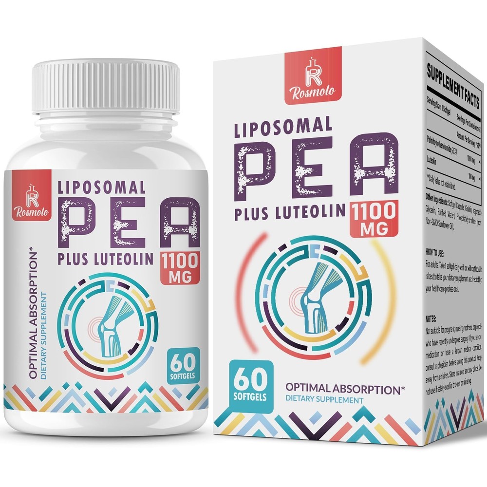 Liposomal Palmitoylethanolamide 1000 mg + Luteolin 100 mg, Micronized Pea 99%…