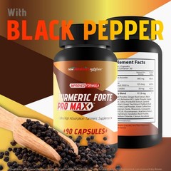 Turmeric Forte Pro Max – Extra Strength Ginger Turmeric with Black Pepper, Zinc