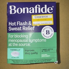 Bonafide Hot Flash & Night Sweat Relief Exp 4/2027 Blocking Menopausal Symptoms
