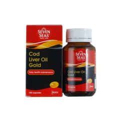 2 Pack Seven Seas Cod Liver Oil Gold 100 Capsules Pure Fish Oil Supplement