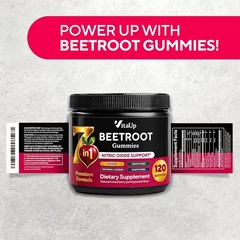 VitaUp Beet Root Gummies – Beetroot Supplement with CoQ10, Grape Seed, Vitami…