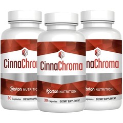 Pack 3 Barton Nutrition CinnaChroma Advanced Blood Sugar Support 30 Caps
