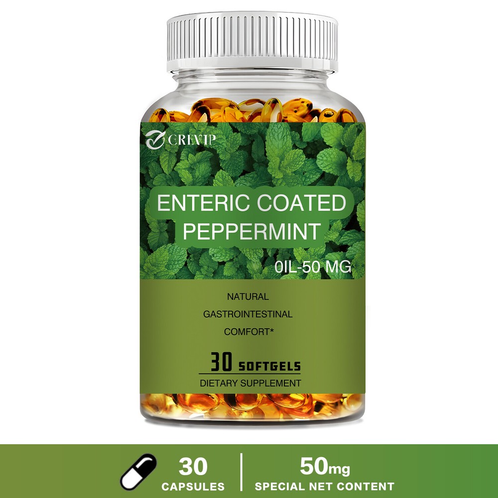 Enteric Coated Peppermint 50mg -for Abdominal Pain,Inflammatory,Bloating and Gas