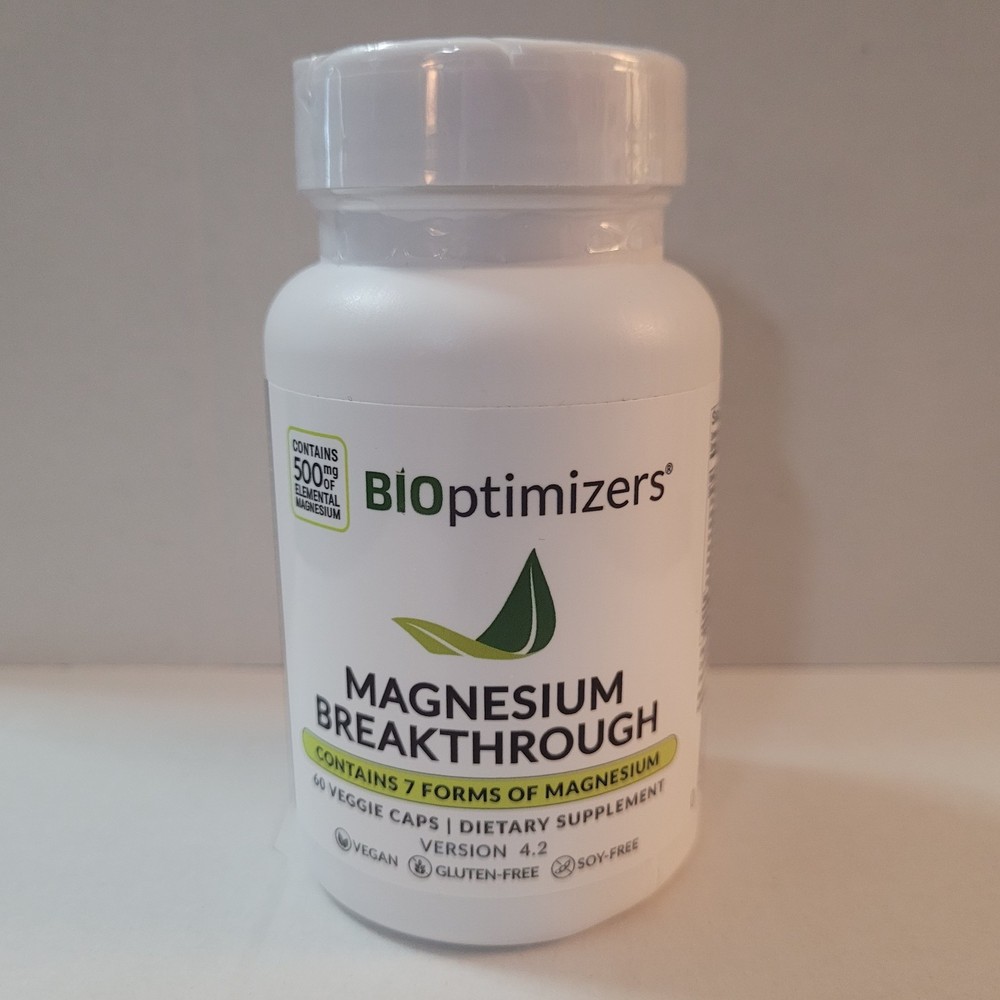 Bioptimizers Magnesium Breakthrough Supplement Version 4.2, 60 Veggie Caps
