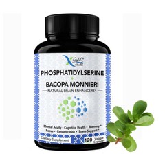 Phosphatidylserine Bacopa Monnieri 400 Mg 120 Capsules for Brain Enhance Memory