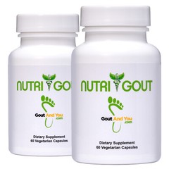 2 Bottles NutriGout Uric Acid Lowering and Gout Supplement from GoutandYou.com