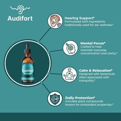 AudiFort Liquid Drops, All Natural Supplement, Audi Fort Drops (10 pack)