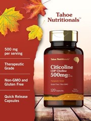 Citicoline Supplement 500mg | 120 Capsules | CDP Choline | Cognitive Support