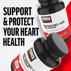 Force Factor, Red Yeast Rice + CoQ10, 120 Vegetable Capsules